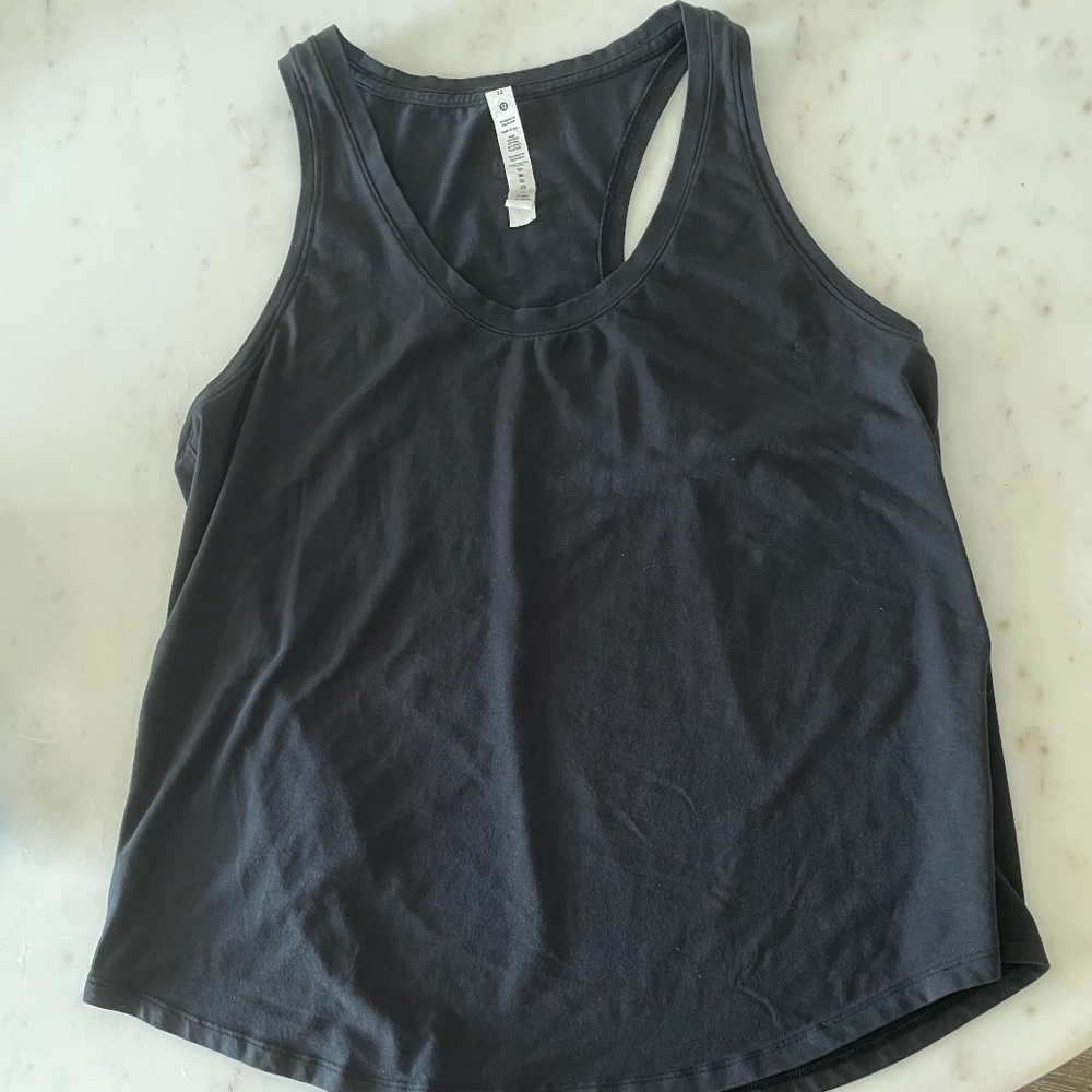 Lululemon Racer Back Tank Size 12 Black